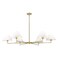 Z-Lite Leila Chandelier, 6-Light, 63 In.W x 10.75 In.H, Luxe Gold/White Linen 744-63R-LG - alternate 3